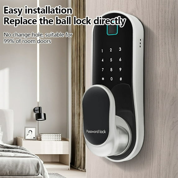 password,Door Lock Remote Operation WifiApp Remote LockApp Lock 30-60mm Office And 2 Door With 2 And Wifi Smart Lock Handle With 2 Office Bedroom Door Smart Lock 30-60mm