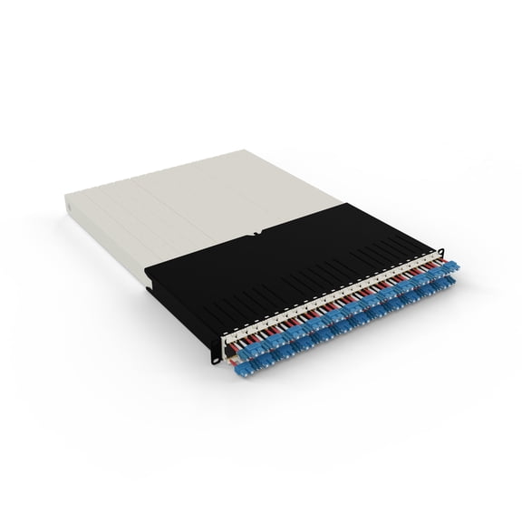 Patchbox.One 30RU OS2 Fiber Optic Patch Panel, LC-SC Network Cable Management System, Rack Mount