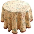 thumbnail image 1 of patdrea Designer Linen Beige Round Tablecloth,Vintage Italian Trees Pattern Table Cloth,Decoration Table Cover Cloth for Kitchen Dining Christmas,Tea Party,Thanksgiving,Diameter 67"-Tatiana a, 1 of 8
