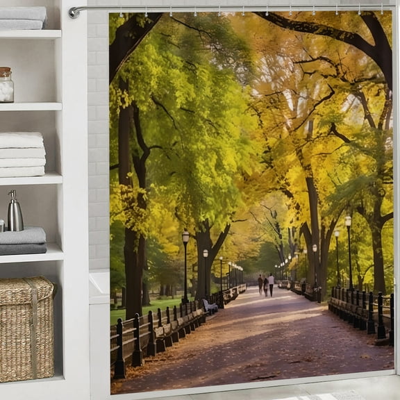 path Bathroom shower curtain waterproof shower curtain Suitable for home bathrooms