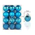 thumbnail image 1 of pathside 24 pcs Christmas Tree Balls Mini Ornaments Party Decorations for Home Festive Hanging Xmas Tree Decor (1.18"/30mm, Sky Blue), 1 of 3