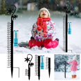 thumbnail image 1 of pathside 35 inch Snow Gauge Outdoor, Metal Snow Measuring Stick, Snowflake Iron Art Snow, Thicken Upgraded Windproof Snowfall Measuring Gauge Snow Ruler for Yard, Lawn, Garden, Christmas, 1 of 6