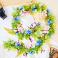 thumbnail image 1 of pathside 6 FT Easter Garland Spring Vine with Eggs, Artificial Easter Egg and Flowers Hanging Garland Decorations Garland for Mantle Fireplace Home Indoor Outdoor Easter Decor (Blue), 1 of 9