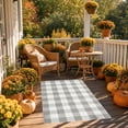 thumbnail image 1 of pathside Area Rug for Bedroom Living Room Rugs Thanksgiving Plaid Doormat Non-Slip Washable Entry Mat Fall Gray, 1 of 9