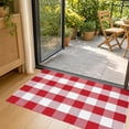 thumbnail image 1 of pathside Area Rug for Living Room Bedroom Rugs Thanksgiving Plaid Doormat Non-Slip Washable Front Door Mat Fall Red, 1 of 9