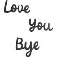 thumbnail image 1 of pathside Bye Love You Wooden Sign Above Door Decoration Love You Bye Sign Above Door Home Family Wall Stickers Decor Wood Wall Hanging Sign with Glue Point (Black-1set), 1 of 1