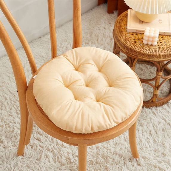 pathside Chair Pad, Sofa Foam Seat Cushion, Anti-slip Soft Round Memory Stool Cushion Chair Pad, Anti Slip Round Chair Pad with Rubber Back for Kitchen Dining Chairs, 15.7 Inch