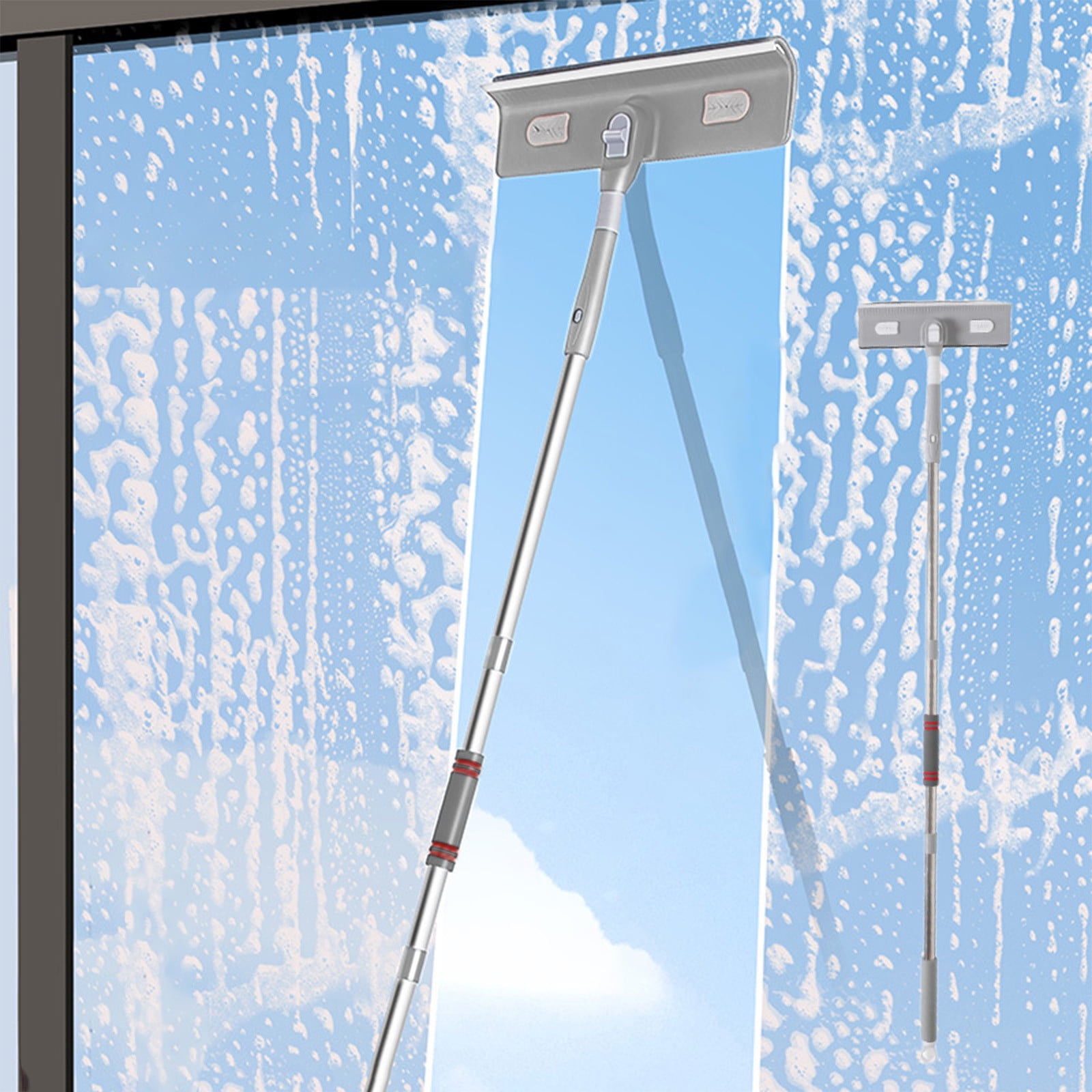 pathside Glass Wiping Good With Extended Splicing Rod Window Cleaning