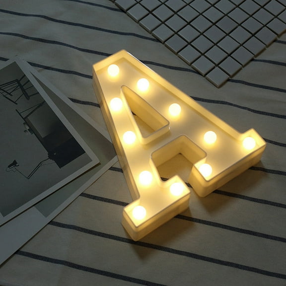pathside LED Marquee Letter Lights Sign, 26 Alphabet Light Up Letters for Party, Wedding, Table, Wall Decor A