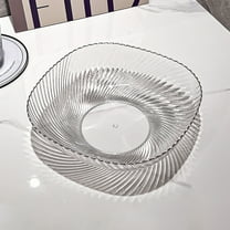 pathside Plastic Candy Bowl Living Room Household Coffee Table Fruit Bowl Clear Small Plastic Bowls Mini Snack Bowl for High Grade Front Desk Candy Dish Put Snack Tray (Clear)