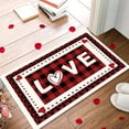 thumbnail image 1 of pathside Red Valentine's Day Area Rug, Valentines Bathroom Rugs Decorations Indoor, Low-Profile Washable Area Rugs for Home Kitchen Living Room Bedroom Bathroom Decor 40x60cm, 1 of 6