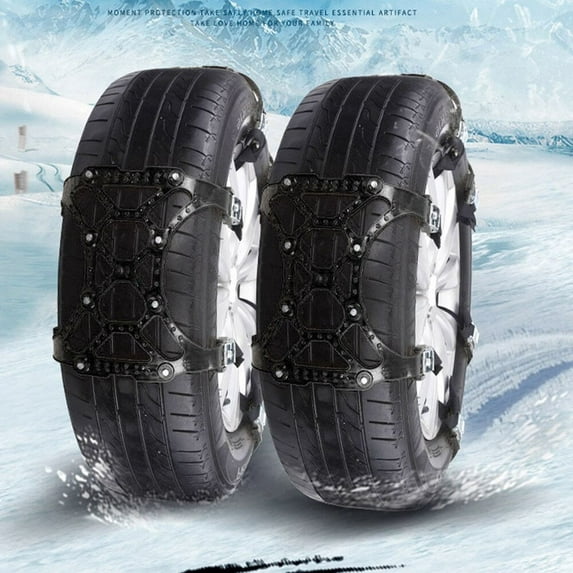 pathside Stay Safe Heavy Duty Car Tire Chains, Winter Truck Car Snow Chain Tire Belt, Emergency Snow Plastic Non-Slip Cable Tie, Snow Chains for Car, SUV and Trucks, Tire Width 165 mm - 265 mm
