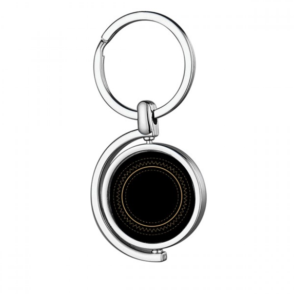 pattern geometry shape rotating keychain metal keyring holder