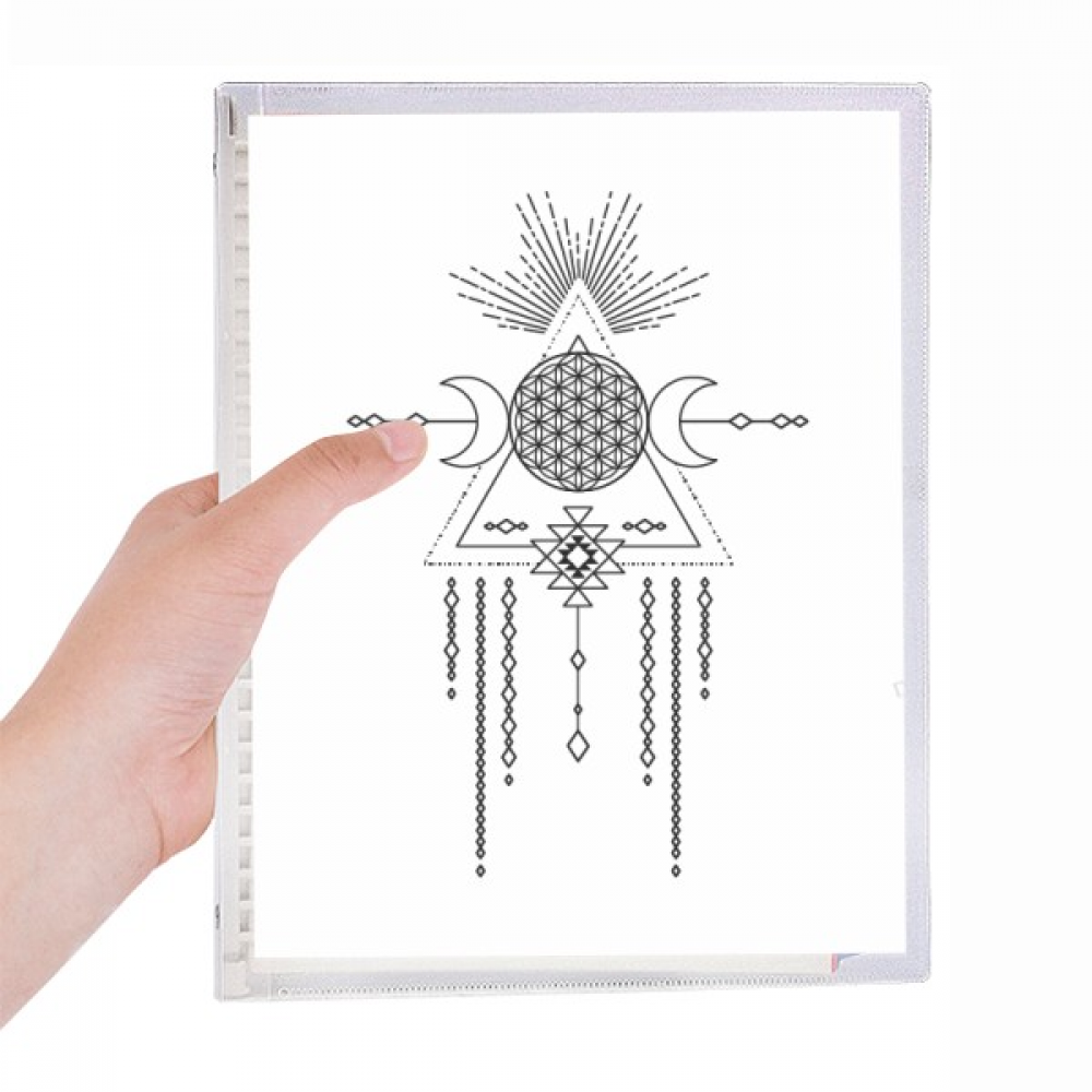 pattern geometry totem notebook loose diary refillable journal statiry