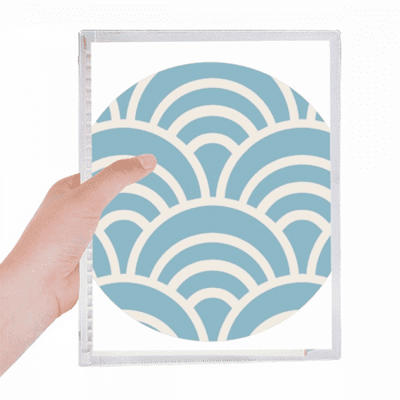 pattern wave japanese traditional edo notebook loose diary refillable journal statiry