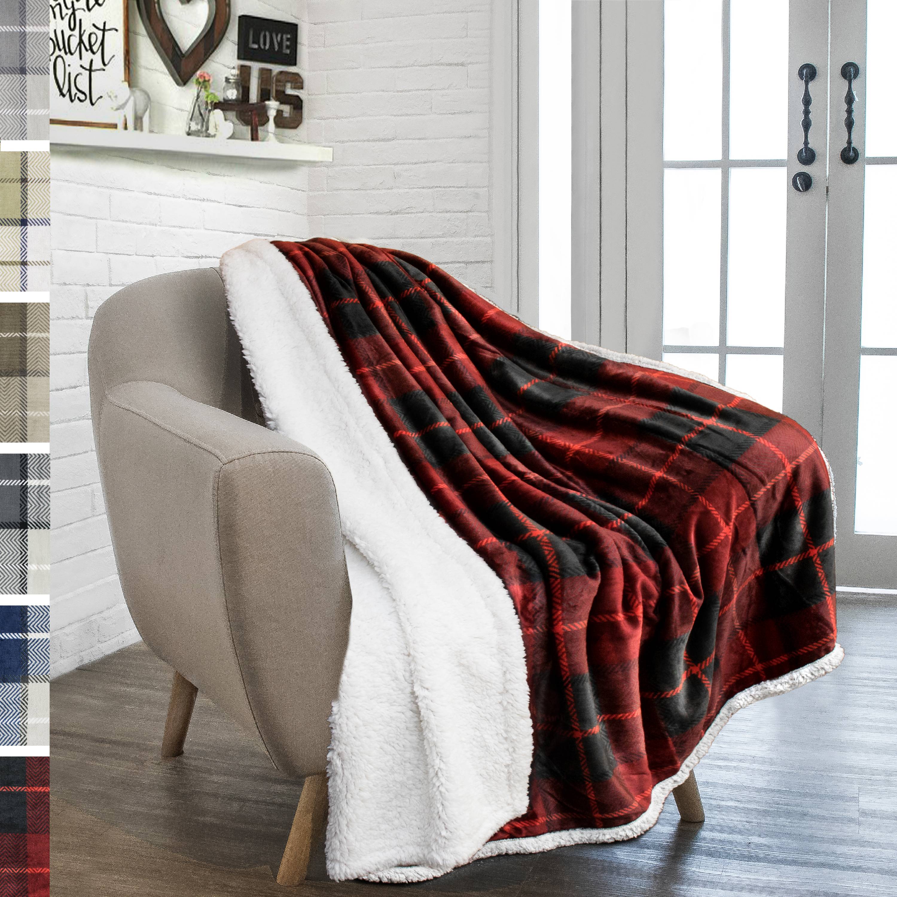 Mainstays Sherpa Throw Blanket, 50" X 60", Red
