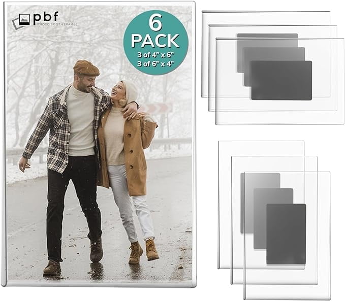 JUOIFIP 12-Pack Magnetic Photo Frames 4x6 - Clear Acrylic Refrigerator Frames For Pictures & Art - View #10