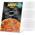 thumbnail image 1 of pbf 4x6 Clear Picture Frame | 4 x 6 Acrylic Picture Frame | Vertical Acrylic Stands for Display | Plastic Photo Frame | Slanted Plastic Picture Frames for Table Sign, QR Code Display (24-Pack), 1 of 6