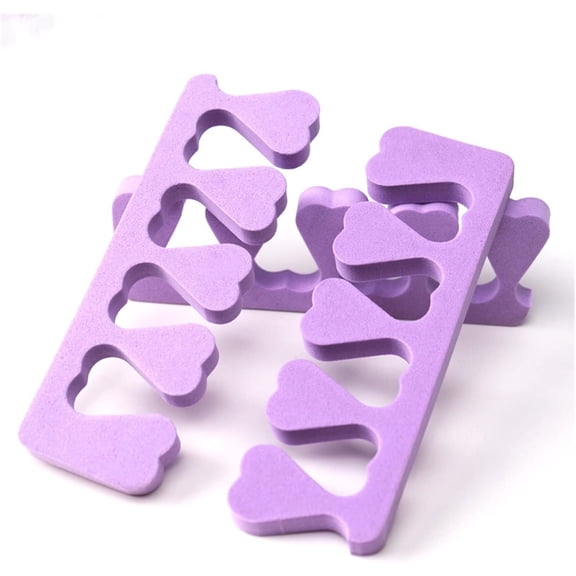 pblengraws - 50 separadores de dedos de esponja de espuma suave, separadores de dedos, separadores de dedos, herramientas de manicura y pedicura, utensilios para dedos del pie (tamaño : morado)