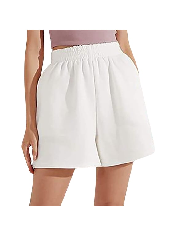 Women's Bermuda Shorts Jersey Shorts with Deep Pockets Long Shorts for Women Lounge Walking Athletic