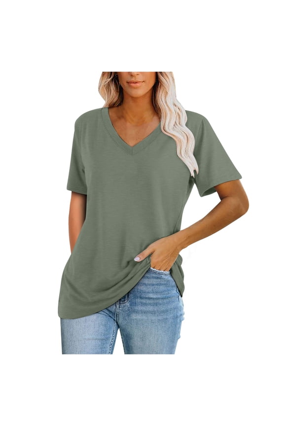 Women's Multicolor V Neck Short Sleeve T Shirts, Ariat Shirts for Women