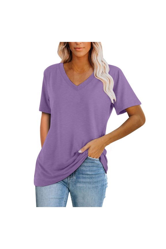 Women's Multicolor V Neck Short Sleeve T Shirts, Mardi Gras Sweatshirts for Women