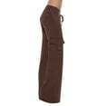 thumbnail image 1 of pbnbp Women's Summer Cargo Pants Plus Size Stretch Drawstring High Waisted Straight Leg Trousers with Flap Pockets XS-4XL, 1 of 6