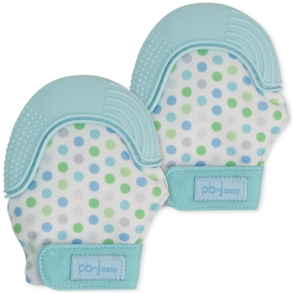 Teethee Mitt - Blue Dot - 2 Pack