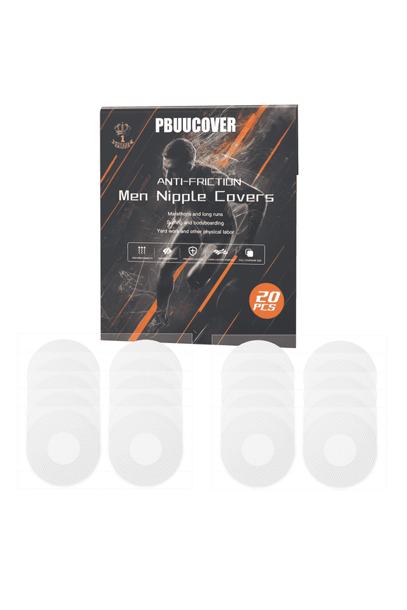 Nipple Covers for Men,20Pcs (10 Pairs) No Show Nipple Tape & Nip Guards for Runners,Ideal for Marathon,Gym