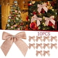thumbnail image 1 of pdqouc 10PCS Christmas Bows Various Bows Fabric Xmas Tree DIY Garland Accessories Decorative Bowknot Set Multicolor Christmas Party Gifts Decorations, 1 of 8