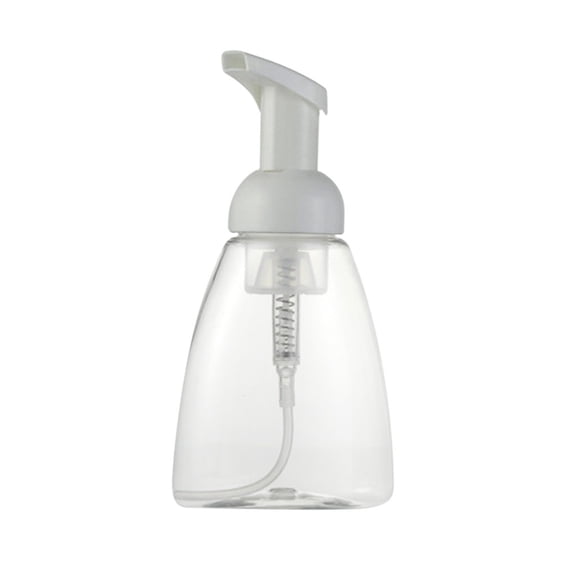 pdqouc 250ML Foam Pump Bottle Empty Refillable Clear Easy Press Oval Plastic Foaming Hand Soap Dispenser Bottle for Liquid Soap on Kitchen and Bathroom Sinks