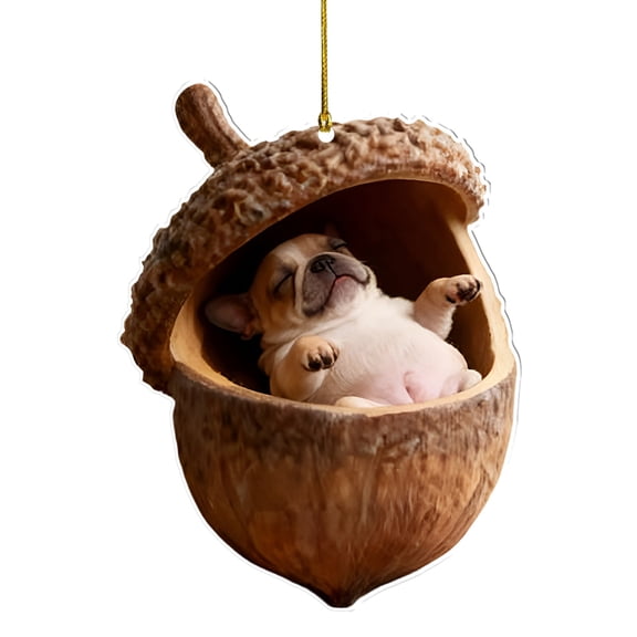 pdqouc 2D Animal Nut Pendant Christmas Tree Decoration Cute Nut Animal Shaped Acrylic Hanging Pendant for Xmas Tree Decorations, Hanging Ornament Home Party Decor