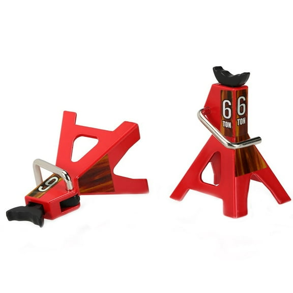 pdqouc 2Pcs 6TON Scale Adjustable Height Metal Jack Stand Repairing Tool for 1/10 Car Accessories Supplies