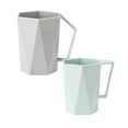 thumbnail image 1 of pdqouc 2Pcs Geometry Design Plastic Coffee Cups Reusable Plastic Cup Mug with Handle Lightweight Microwavable Dishwasher Safe Un*breakable Camping Coffee Mugs for Tea Milk Water Juice Tea, 1 of 6