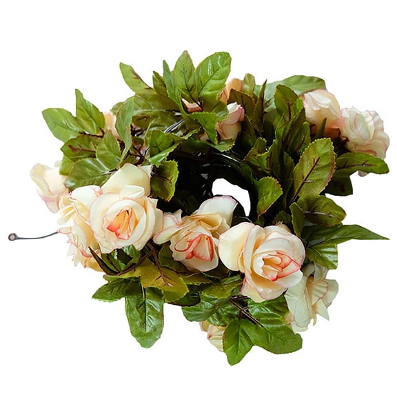 pdqouc 2m/6.5ft LED String Light Spring Summer Party Decor Garland Vine with Flowers and Leaves. Artificial Garland for Birthday Holiday Decoration Battery Operated