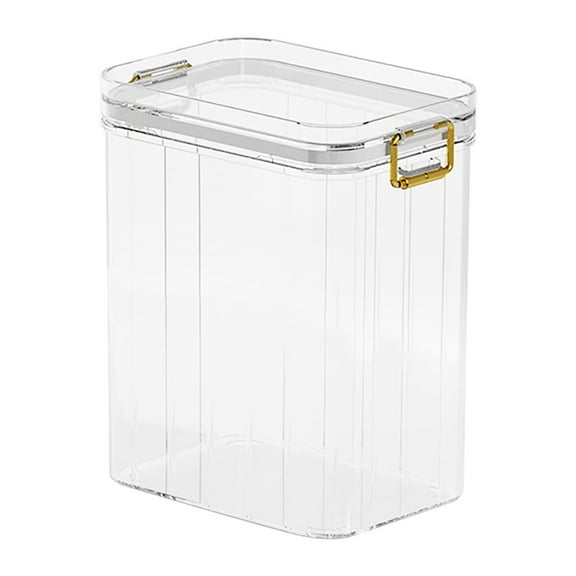 pdqouc 4 Size Single Clear Plastic Storage Jars Vacuum Proof Fresh Storage Airtight Jars Kitchen Airtight Jars With Lids Proof Crispers Freezer Bag Storage Organizer