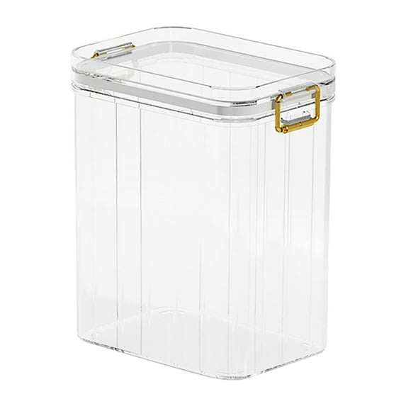 pdqouc 4 Size Single Clear Plastic Storage Jars Vacuum Proof Fresh Storage Airtight Jars Kitchen Airtight Jars With Lids Proof Crispers Freezer Bag Storage Organizer