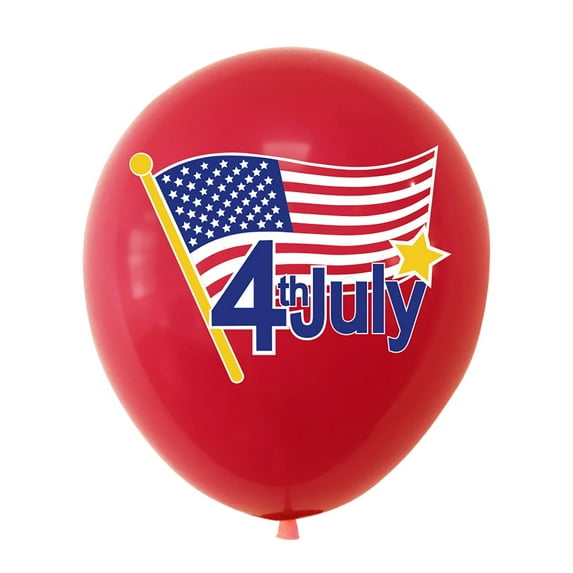 pdqouc 4th Of July Independence Day Balloons Party Decorations 10PCS USA American Flag Patriotic Decoration Balloons Banner For Memorial Veterans Day