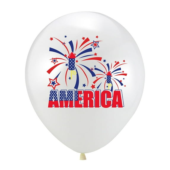 pdqouc 4th Of July Independence Day Balloons Party Decorations 10PCS USA American Flag Patriotic Decoration Balloons Banner For Memorial Veterans Day
