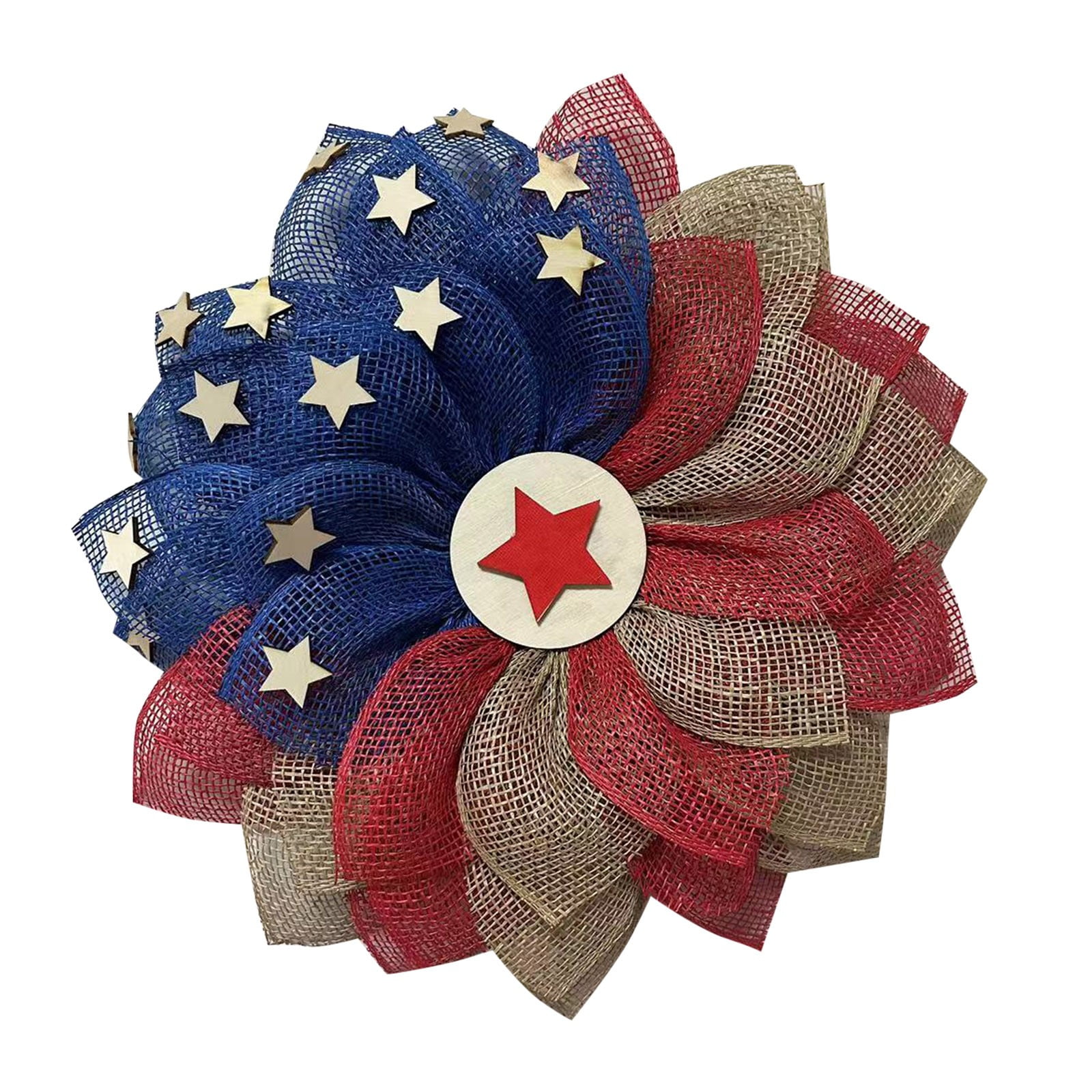 pdqouc 4th Of July Patriotic American Wreaths Handmade Memorial Day ...