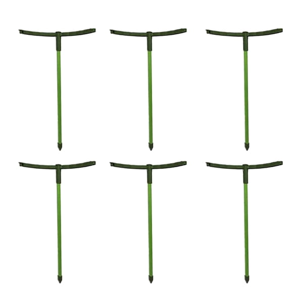 pdqouc 6 Packs Plant Support Stakes – Heavy-Duty Half Round Peony Support Ring and Cage for Indoor and Outdoor Plants – Peony, Tomato, Hydrangea