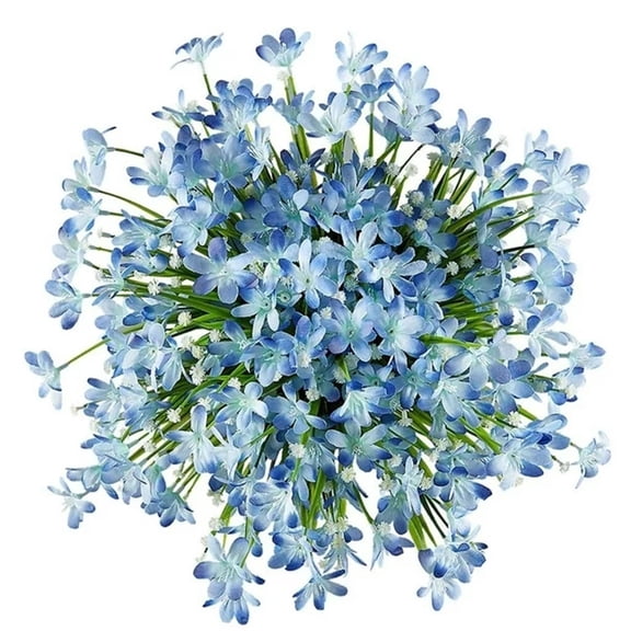 pdqouc 8 Bundles Artificial Daffodils Flowers Outdoor Spring Flowers (Blue) Home Wedding Garden Decorations