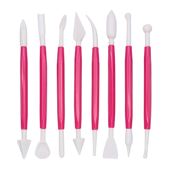 pdqouc 8PCS Plastic Fondant Sculpture Pen K nife Tools Cake Decorating Hand Tools Pottery Sculpting Modeling Tools for Cake Flower Sculpture Pottery