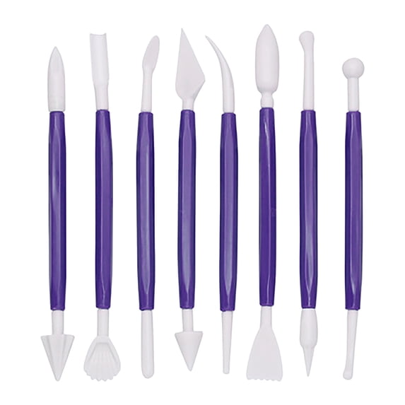 pdqouc 8PCS Plastic Fondant Sculpture Pen K nife Tools Cake Decorating Hand Tools Pottery Sculpting Modeling Tools for Cake Flower Sculpture Pottery