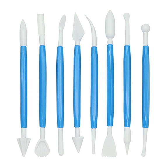 pdqouc 8PCS Plastic Fondant Sculpture Pen K nife Tools Cake Decorating Hand Tools Pottery Sculpting Modeling Tools for Cake Flower Sculpture Pottery