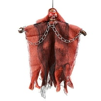 pdqouc 9 inch Halloween Hanging Outdoor Decorations Glowing with Chains for Halloween Home Party Indoor Outside Yard Decoration