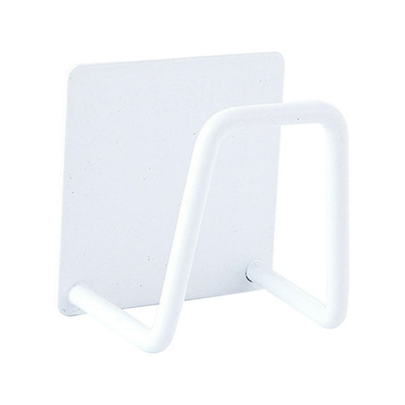 pdqouc Adhesive Sponge Holder for Kitchen Sink, SUS304 Stainless Steel Scrubber Hanger Caddy Accessories Storage Rack Stand for Scratch Scrub Dishcloth Dishrag Wool Exfoliator Strainer Stoppe
