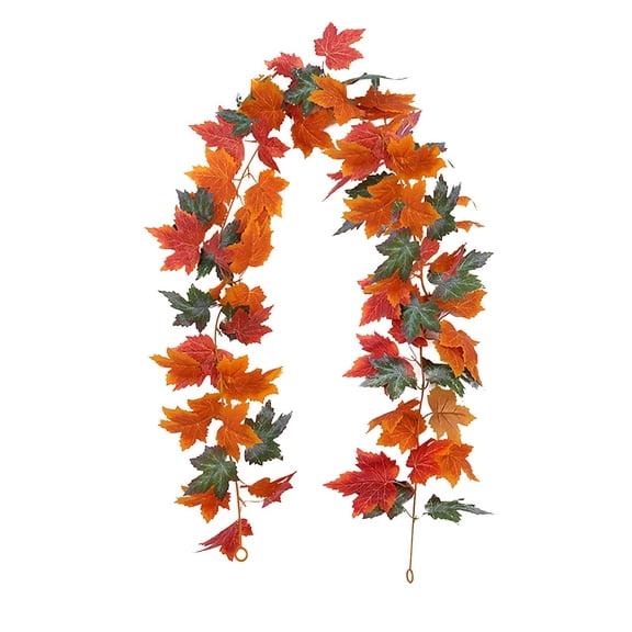 pdqouc Artificial Maple Garland Autumn Home Decor Festival Vibe and Versatile Artificial Maple Decor for Doors, Stairways and Window, Indoor/Outdoor
