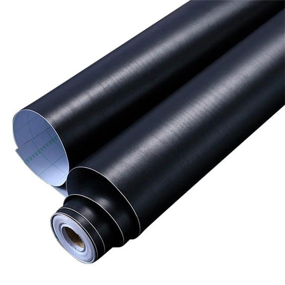 pdqouc Black Wood Grain Contact Paper, Peel and Stick Waterproof Self-Adhesive Wallpaper for Countertop, Removable Vinyl Wrap for Furniture Shelves, No Damage Kitchen Decor