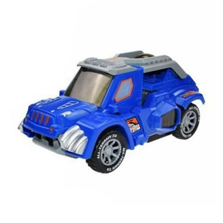 pdqouc Blue Dinosaur Transformer Cars Light Up Transforming T Bots Toys LED Robots Kids Birthday Gifts Desktop Ornament Toy